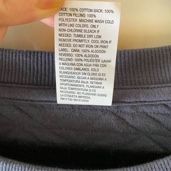 All In Motion Quilted Hip Length Sweatshirt w/ Kangaroo Pocket NWT - Picture 4 of 6